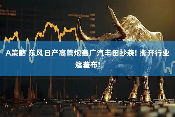A策略 东风日产高管炮轰广汽丰田抄袭! 撕开行业遮羞布!